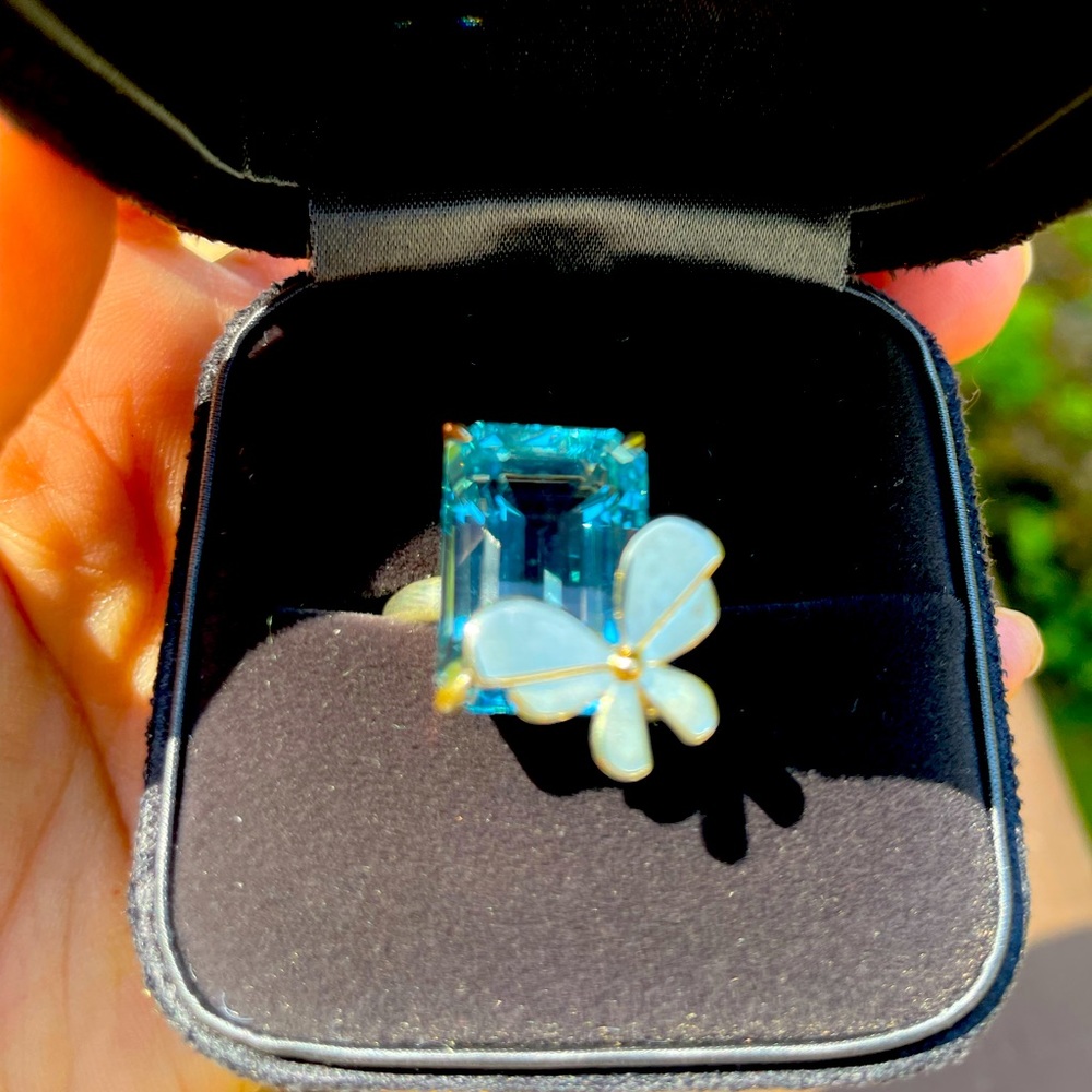 Tiffany & Co. Blue and White Butterfly Ring